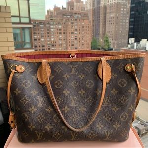 Louis Vuitton PM Peony Neverfull Monogram Canvas Tote